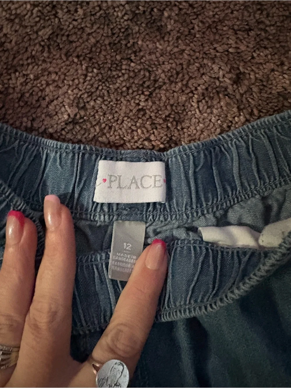 The Children's Place Light Blue Denim Look Girls Shorts